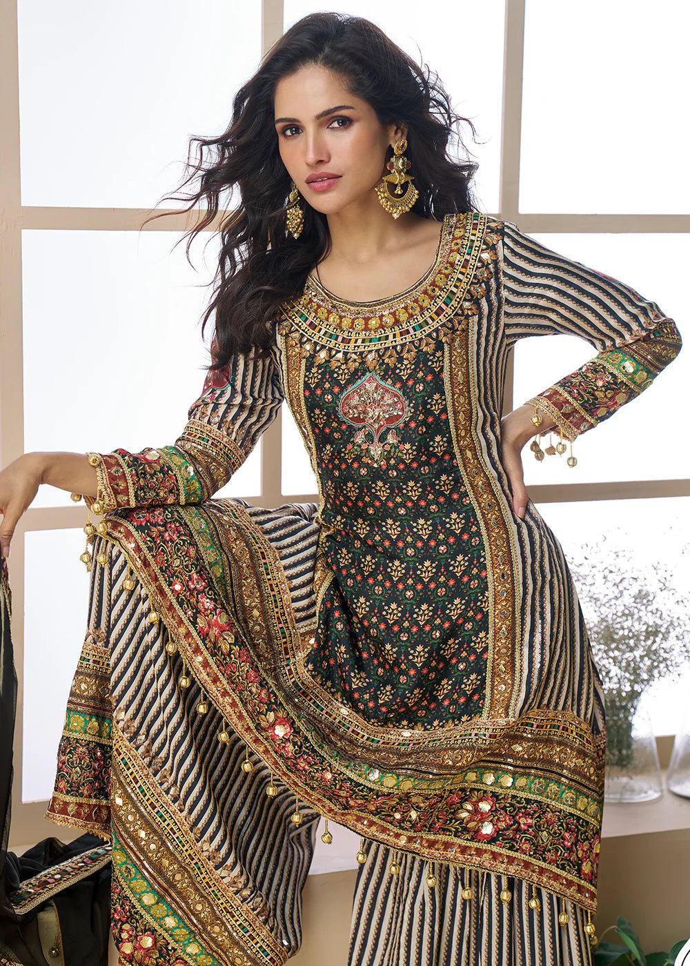 Stunning Black MC SPK - Indian Dress House 786