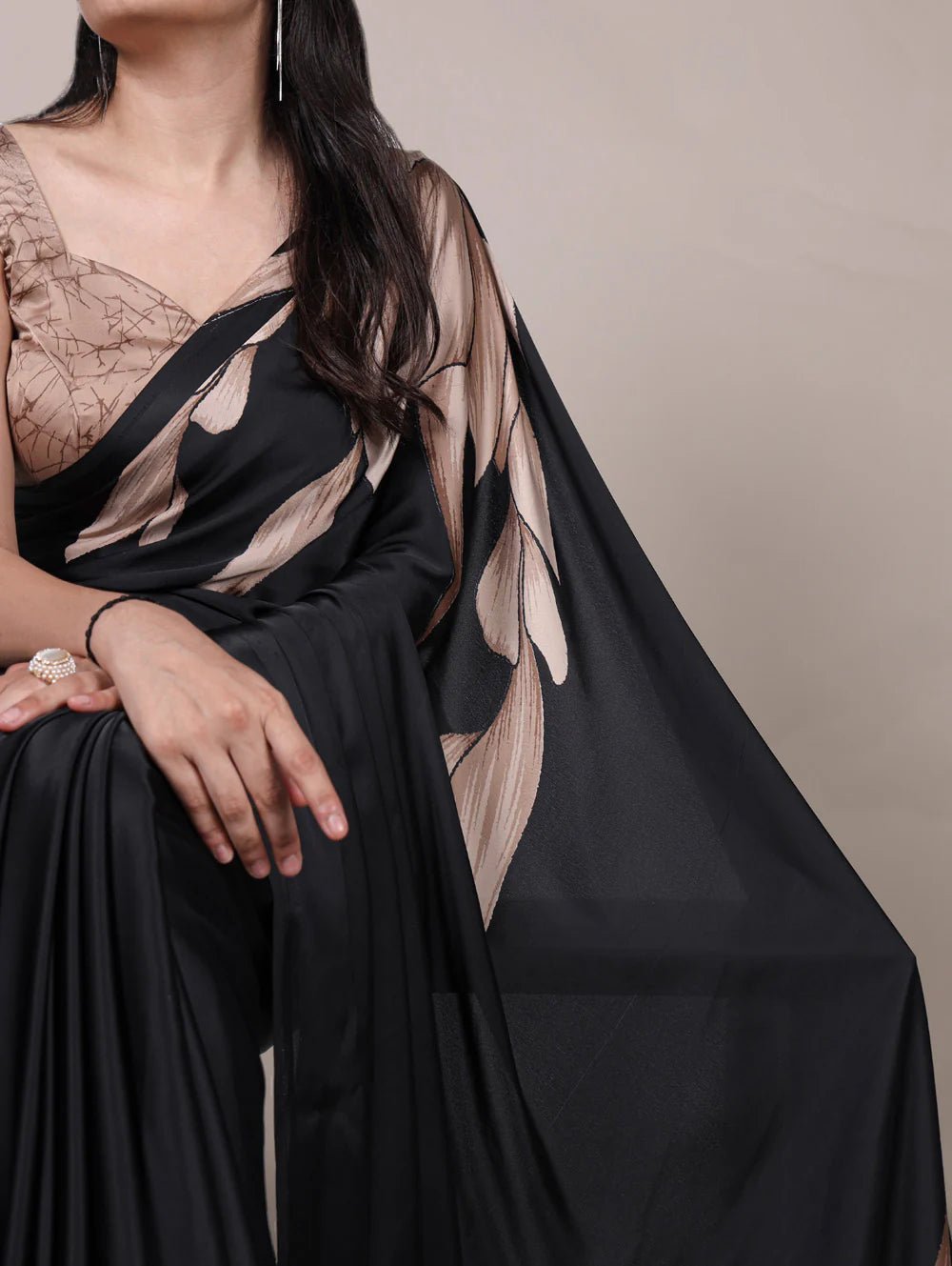 Stunning Black YF Saree - Indian Dress House 786