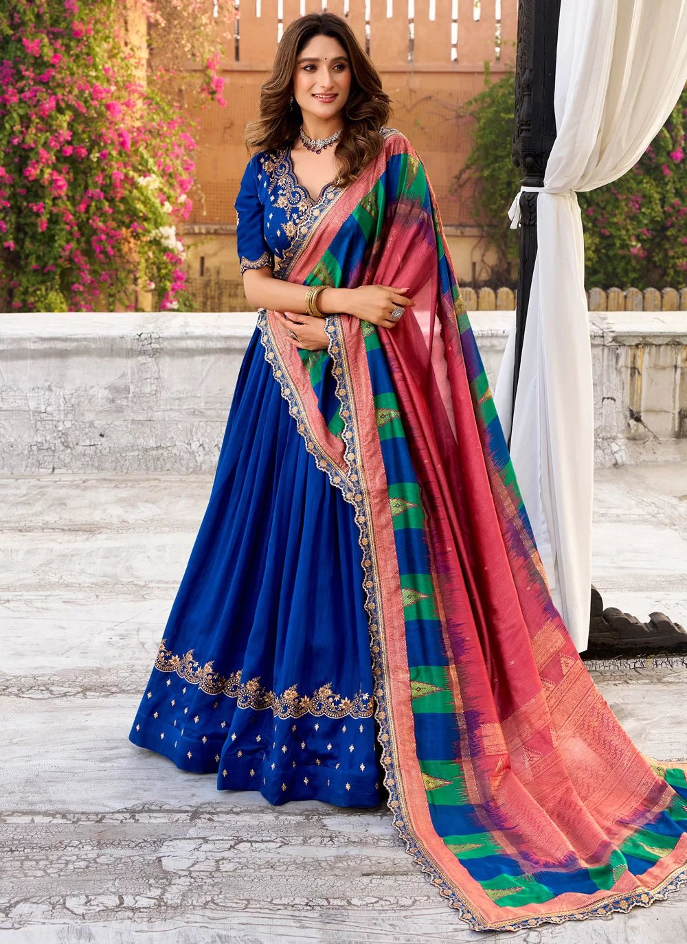 Stunning Blue AVL - Indian Dress House 786