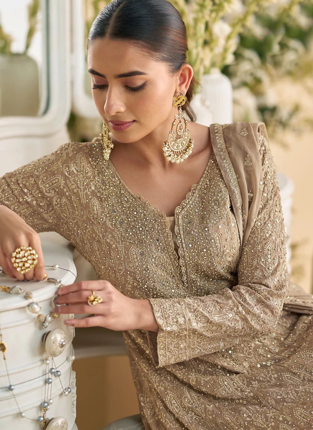 Stunning Champagne Gold SYVP - Indian Dress House 786