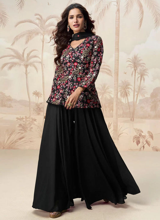 Stunning Floral Black AMJ - Indian Dress House 786