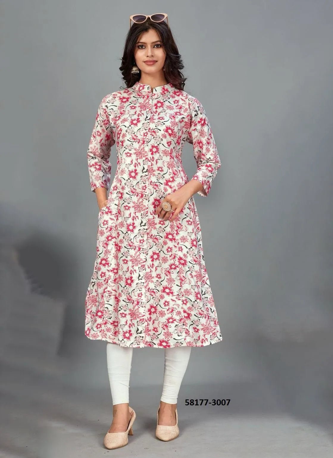 Stunning Floral Pink BMH 3007 FVD - Indian Dress House 786