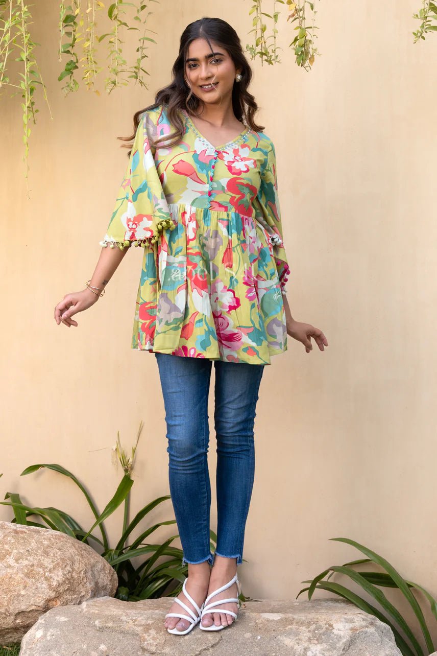 Stunning Floral S4UP FVD - Indian Dress House 786