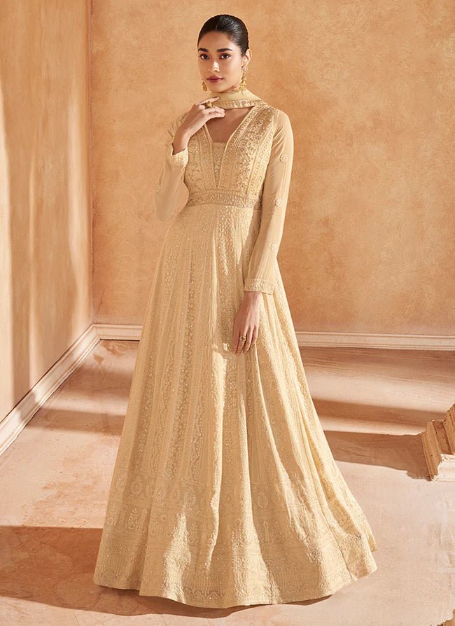 Stunning Gold Beige SYSG - Indian Dress House 786 Stunning Gold Beige SYSG - Indian Dress House 786