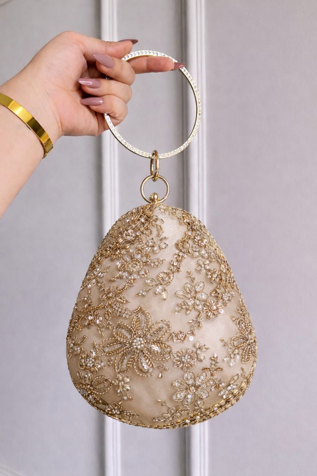 Stunning Gold Floral CFB - Indian Dress House 786