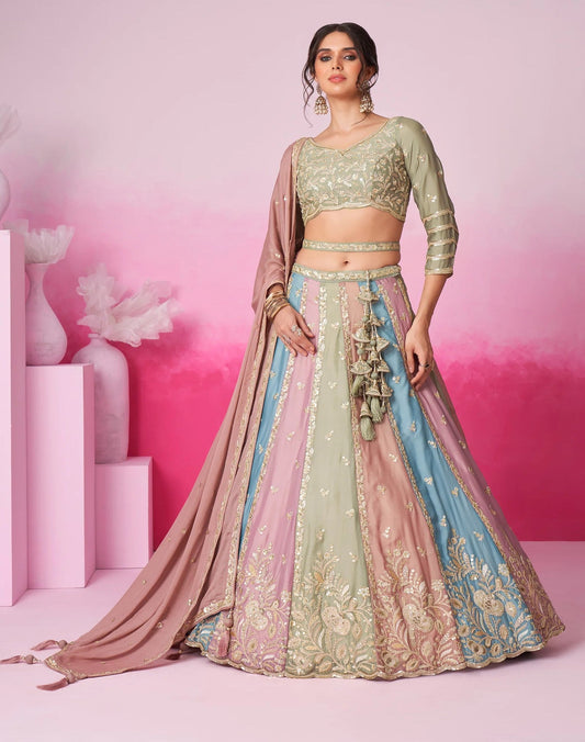 Stunning Green Multi Color ACL - Indian Dress House 786
