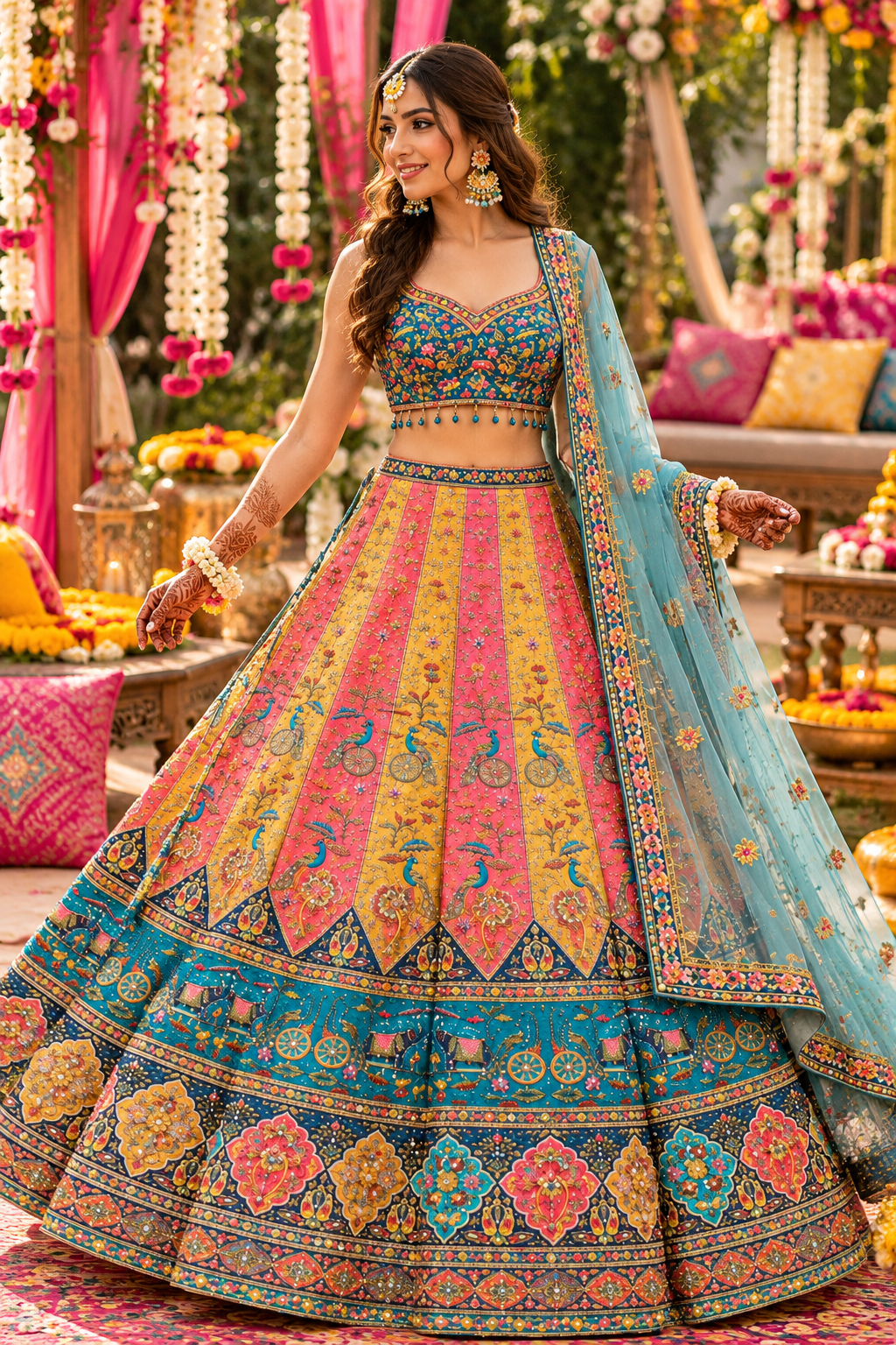 Stunning Multi Color DPL - Indian Dress House 786
