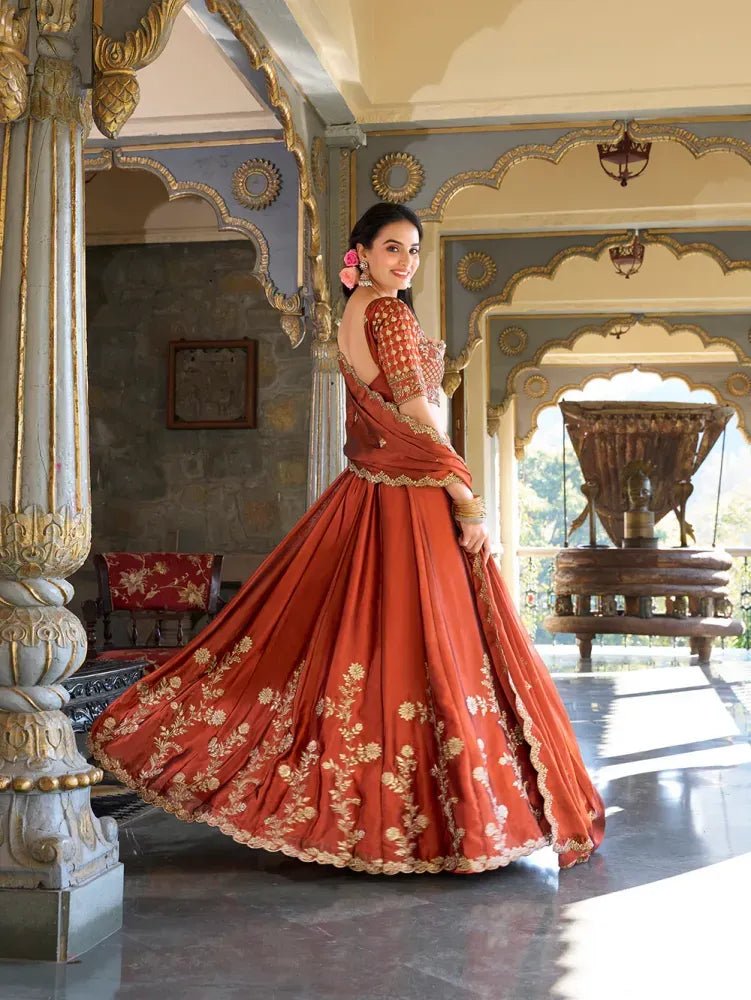 Stunning Orange ZNL - Indian Dress House 786