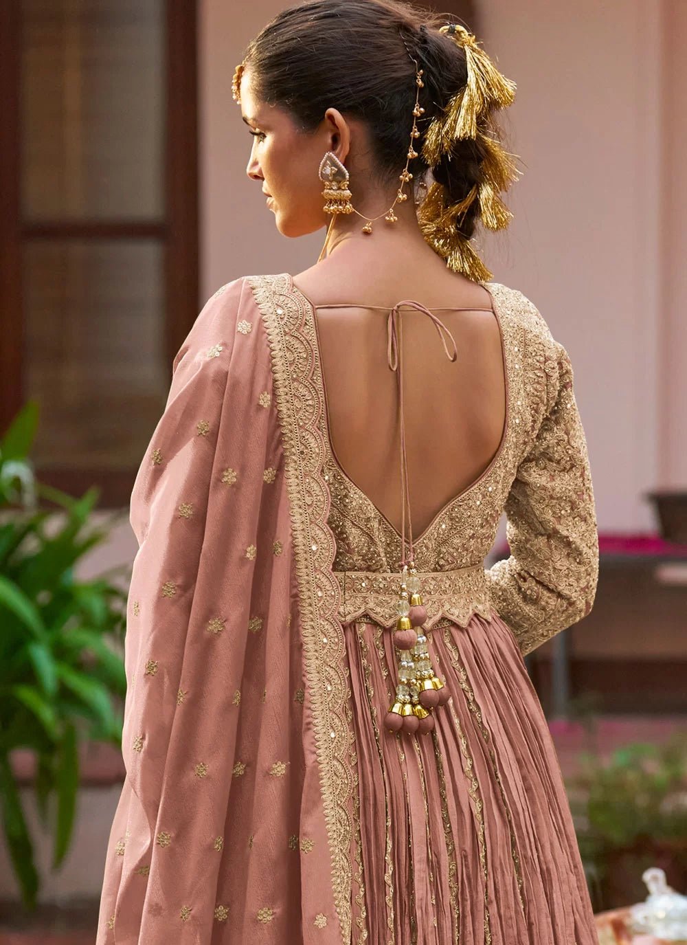 Stunning Peachy GKMJ - Indian Dress House 786