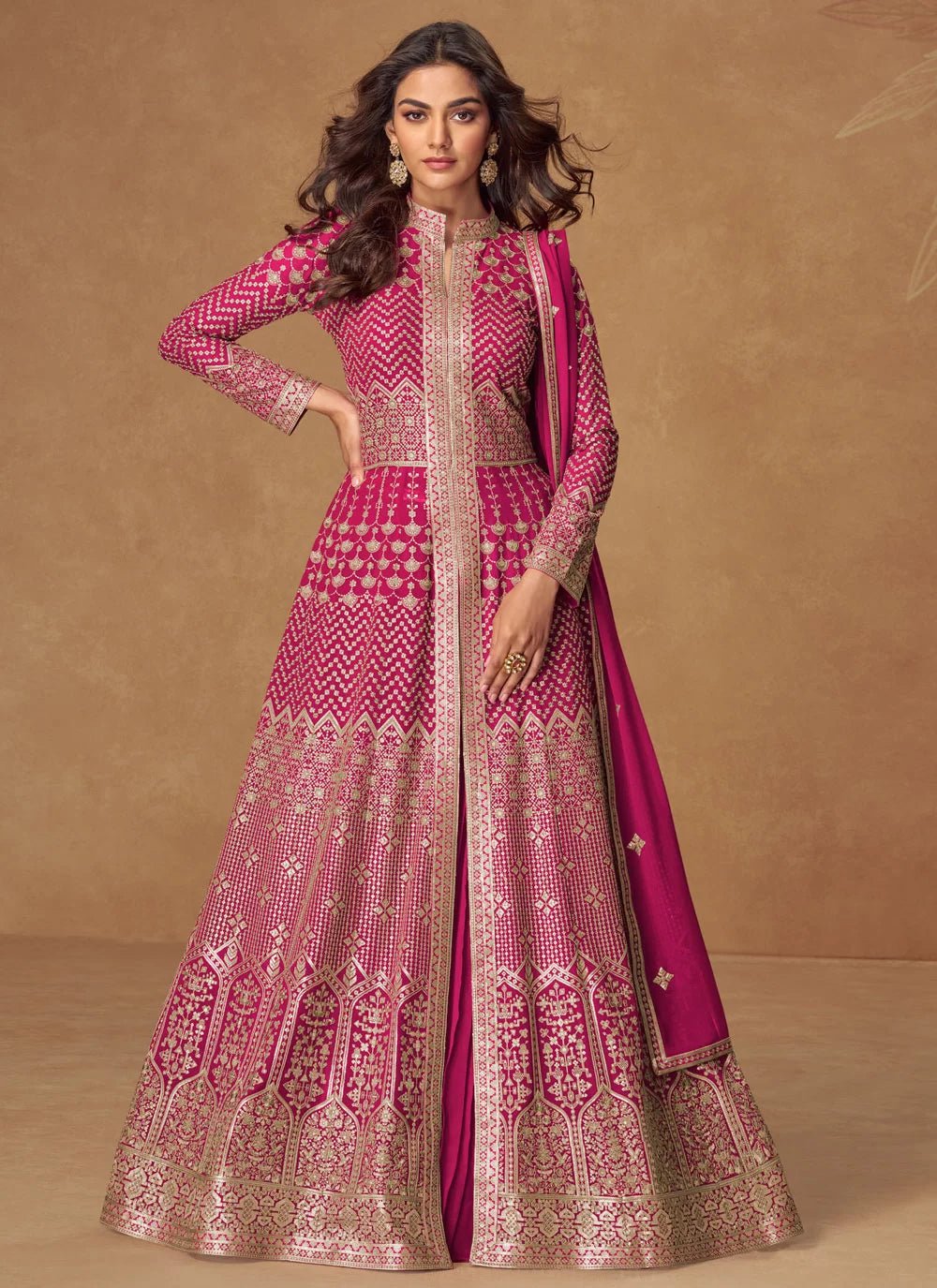 Stunning Pink AMGA - Indian Dress House 786