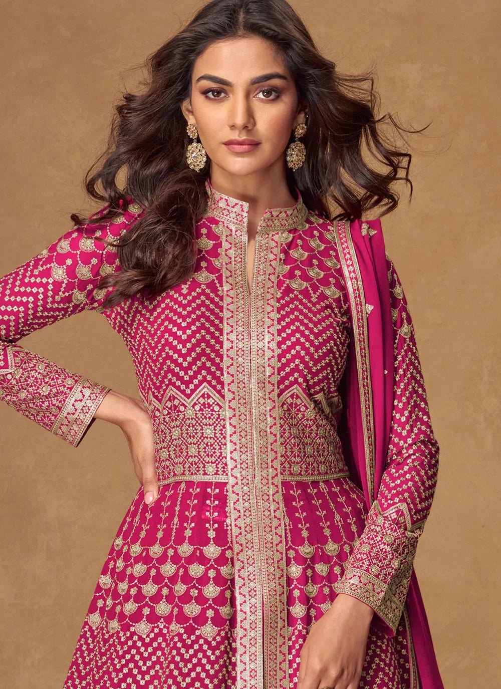 Stunning Pink AMGA - Indian Dress House 786