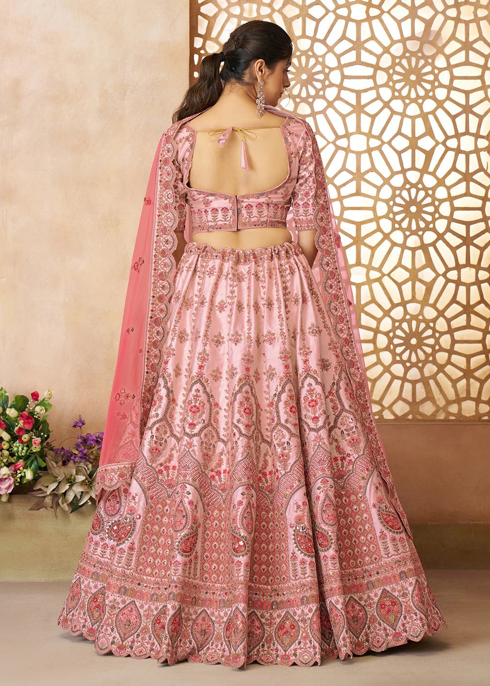 Stunning Pink Floral KFBL - Indian Dress House 786