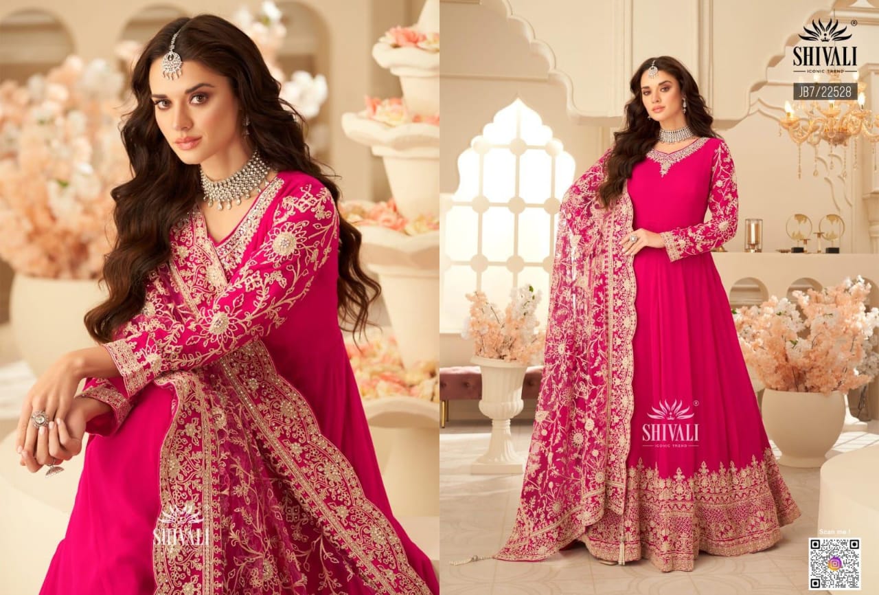 Stunning Pink Floral SHIV - Indian Dress House 786