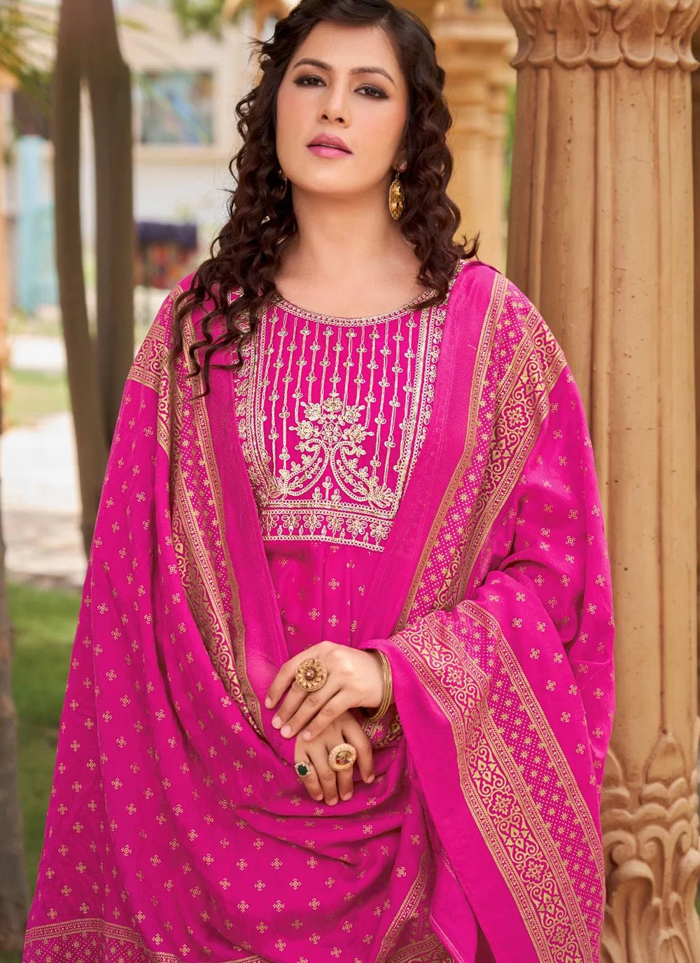 Stunning Pink MG 1002 FVD - Indian Dress House 786