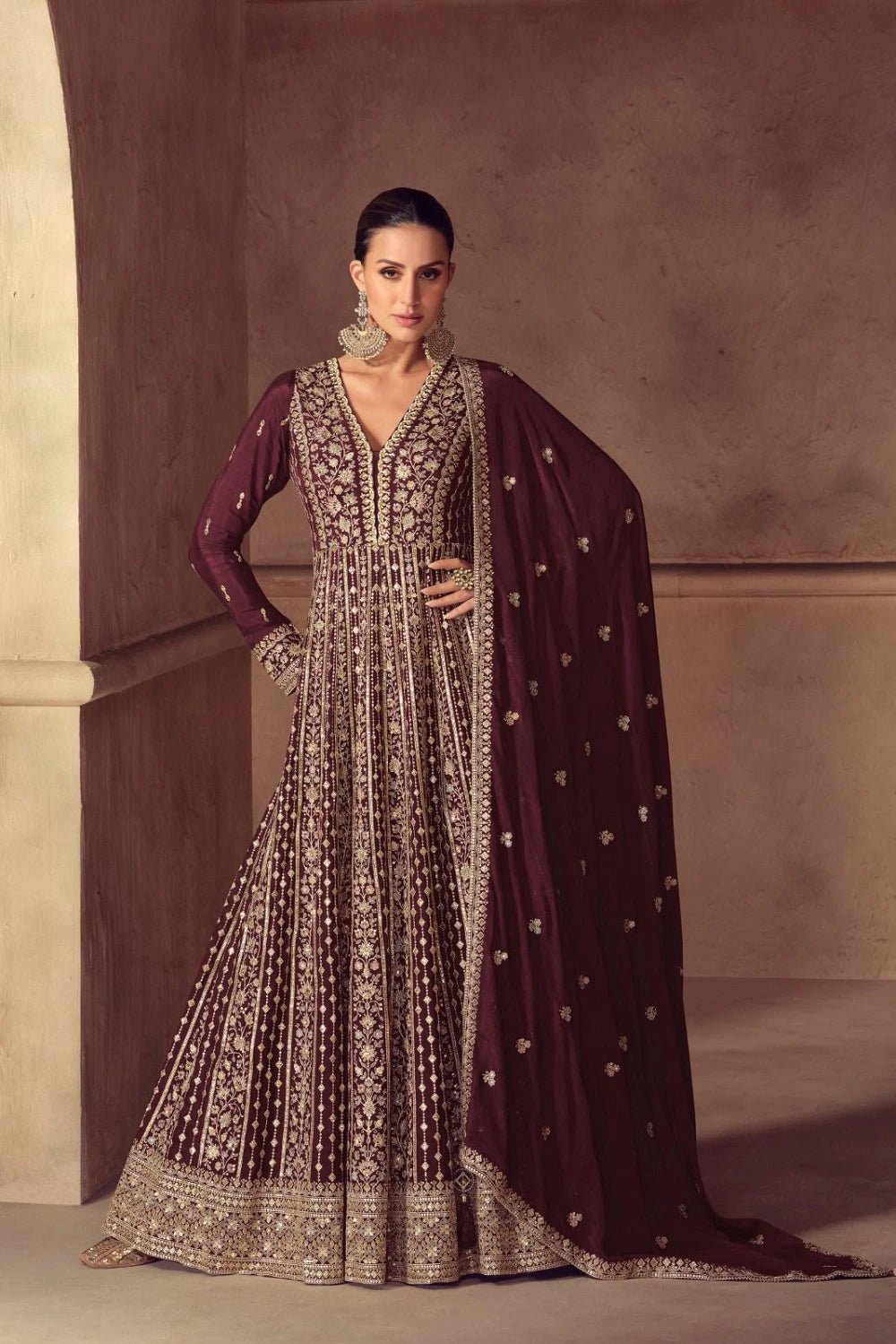 Stunning Purple GHD - Indian Dress House 786