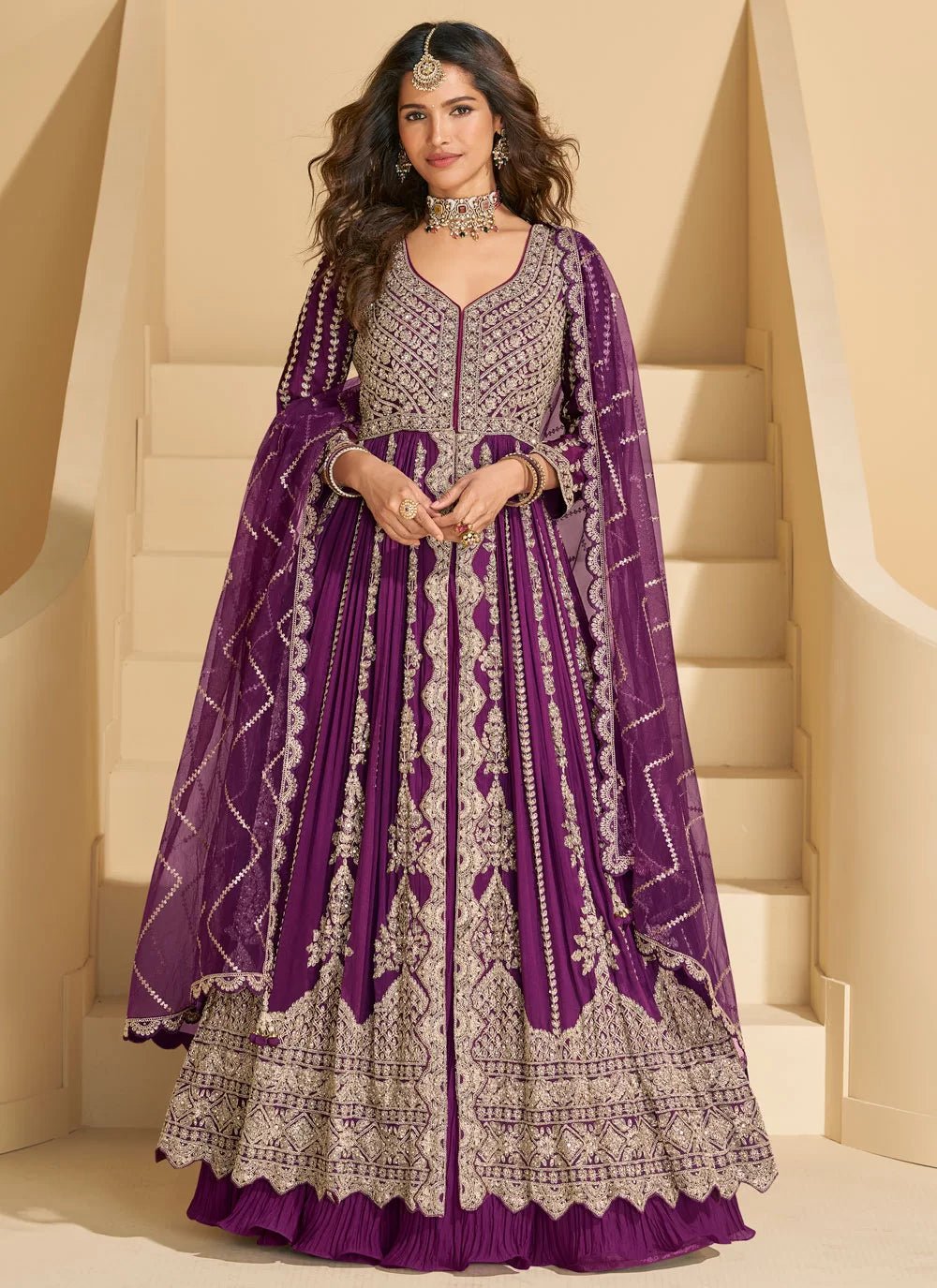 Stunning Purple SYMRJ - Indian Dress House 786