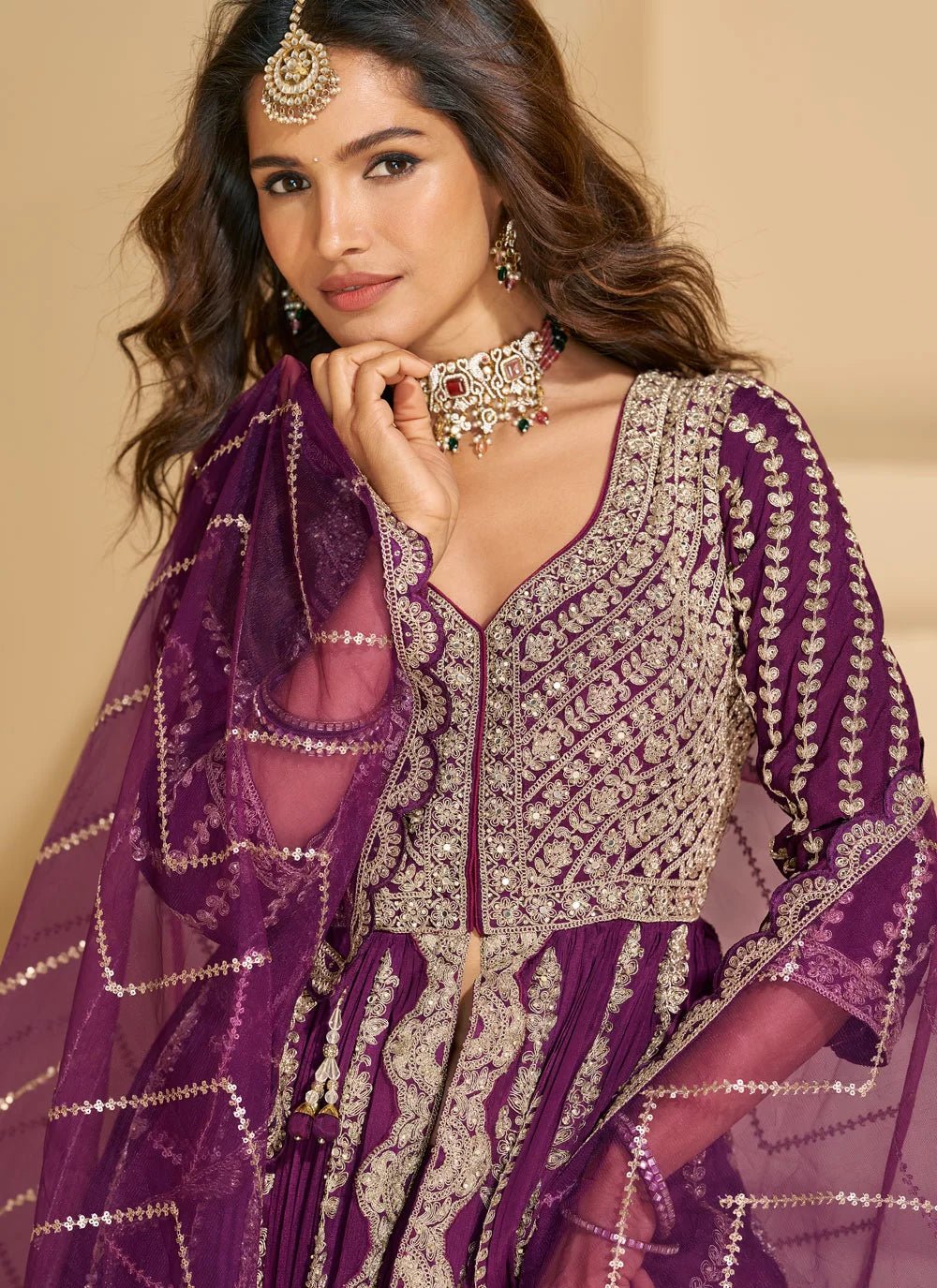 Stunning Purple SYMRJ - Indian Dress House 786
