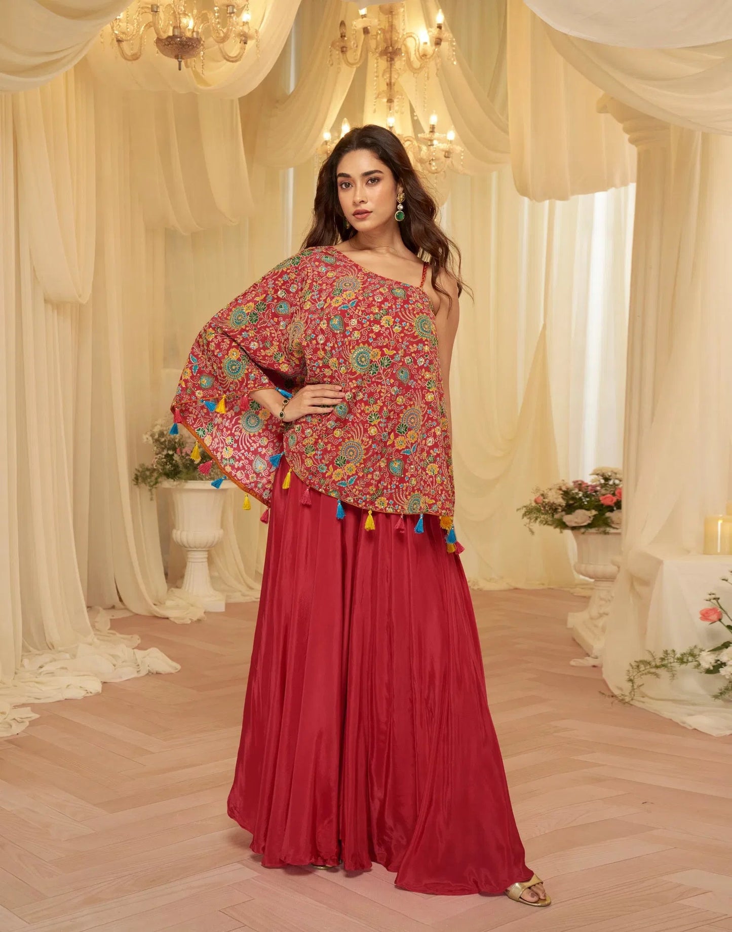 Stunning Red Floral SYTP - Indian Dress House 786