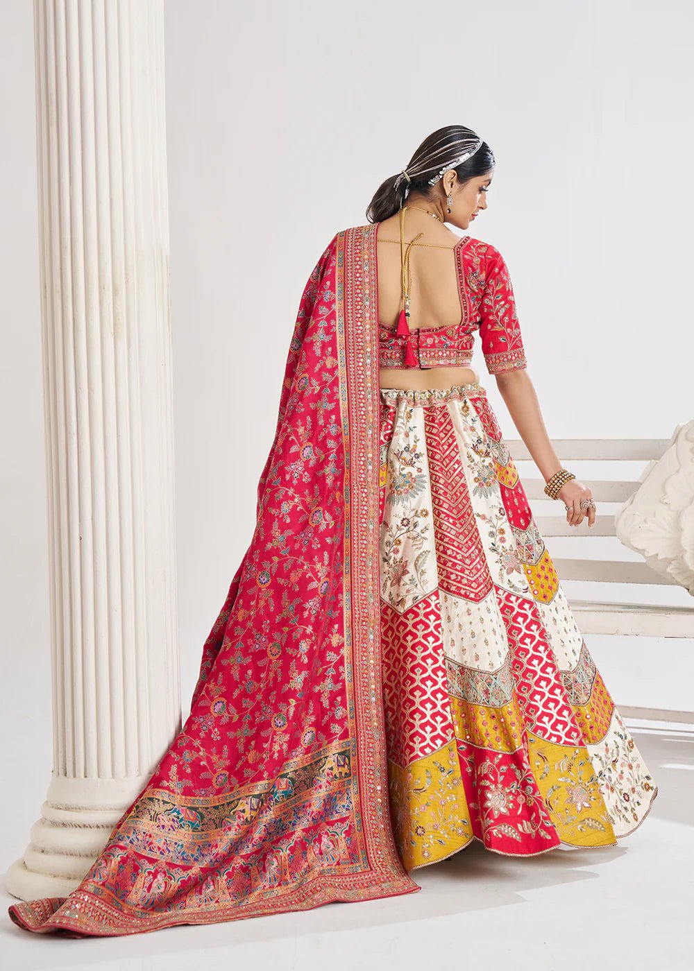 Stunning Red Multi Color KFBL - Indian Dress House 786