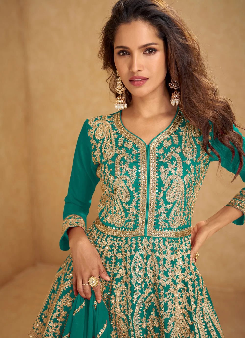 Stunning Turquoise RNS - Indian Dress House 786