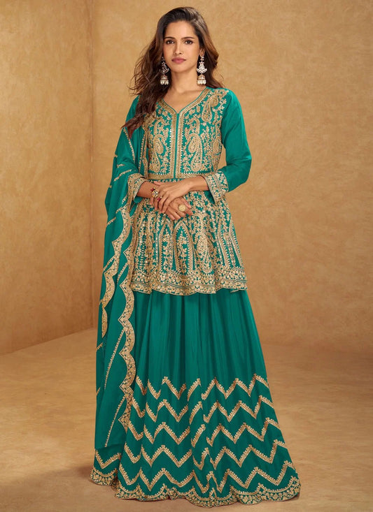 Stunning Turquoise RNS - Indian Dress House 786