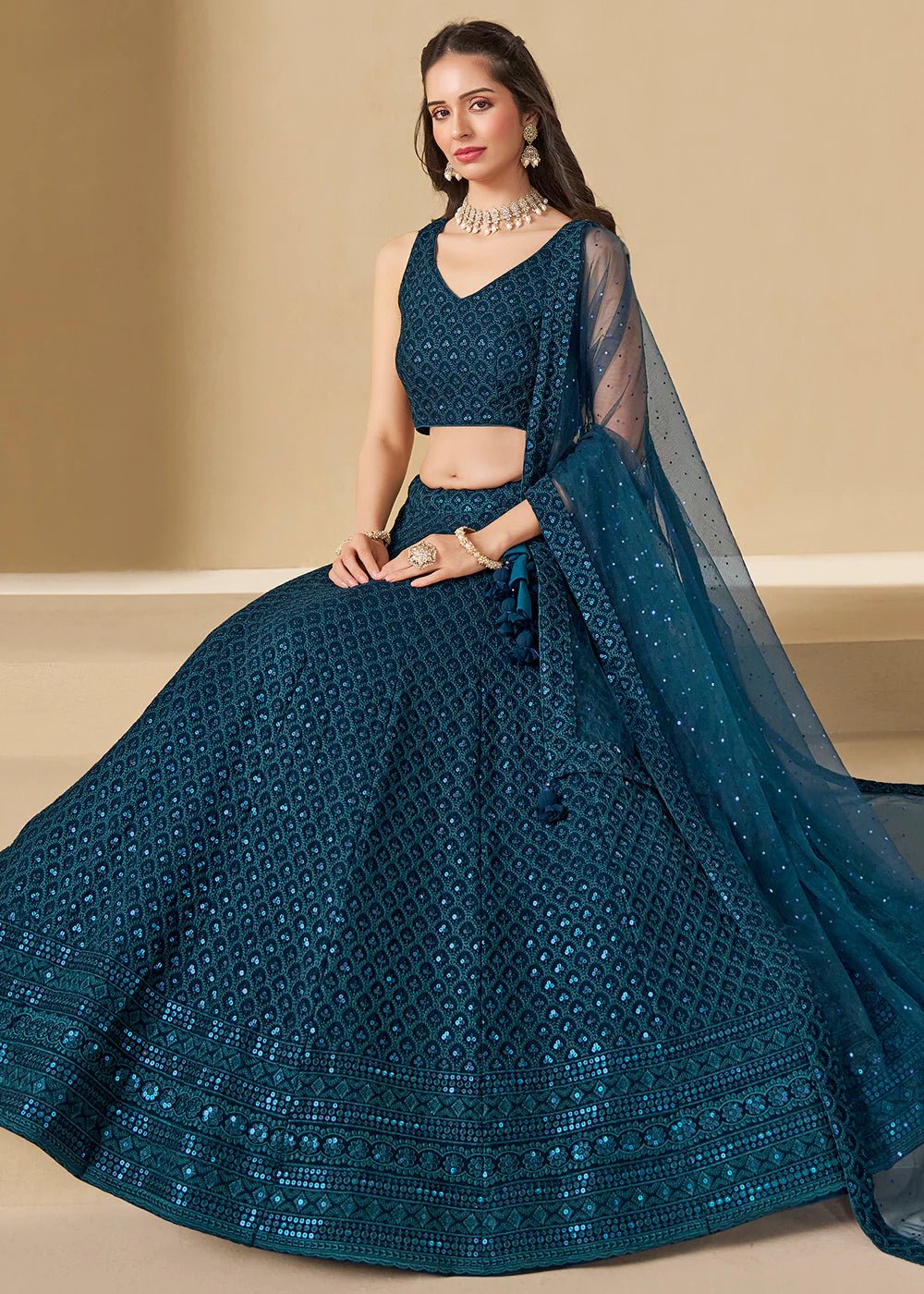 Stylish Blue ZFL - Indian Dress House 786