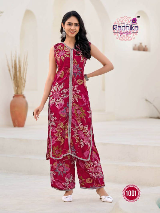 Stylish Floral Red REV 1001 FVD - Indian Dress House 786