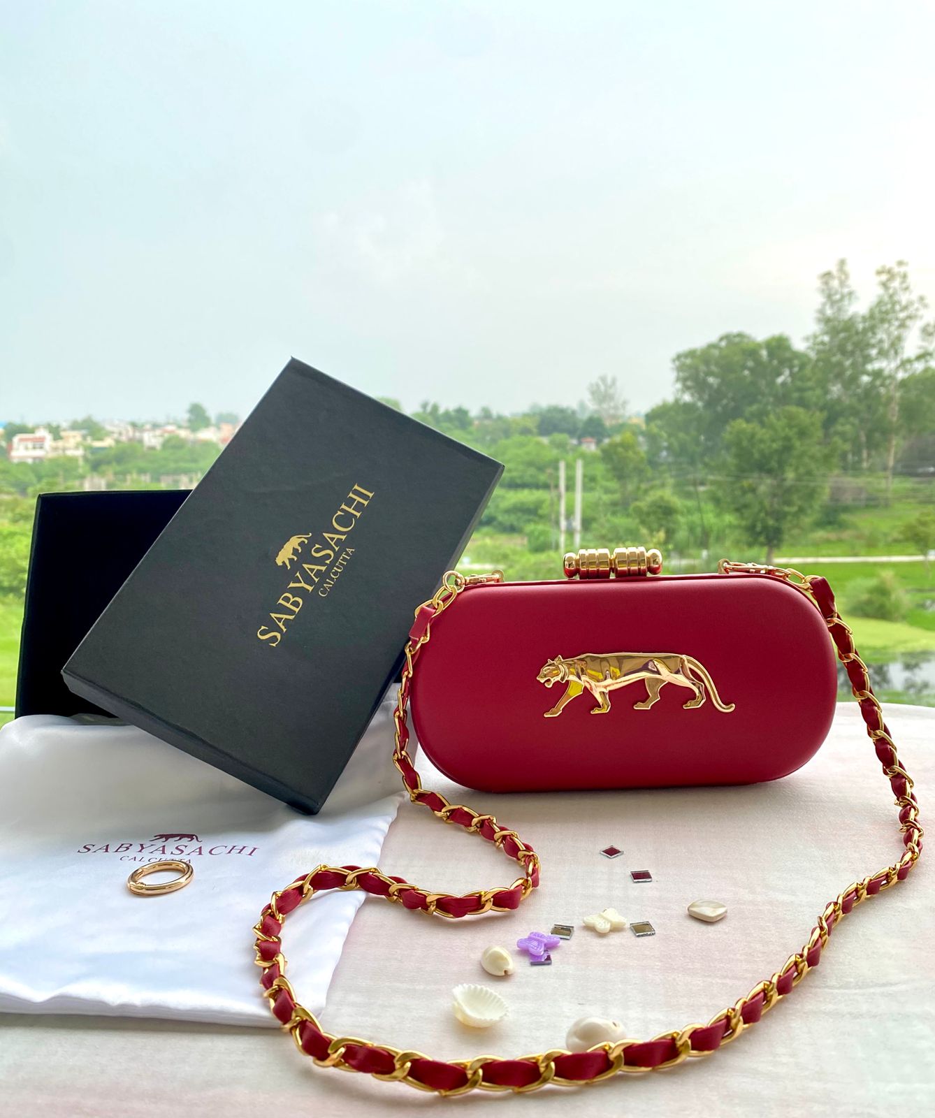 Stylish Red Sabya CFB - Indian Dress House 786