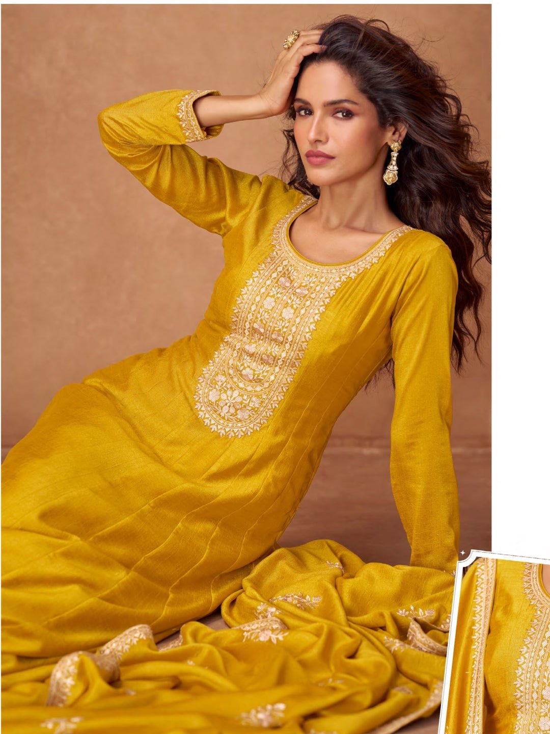 Stylish Yellow ARSK - Indian Dress House 786