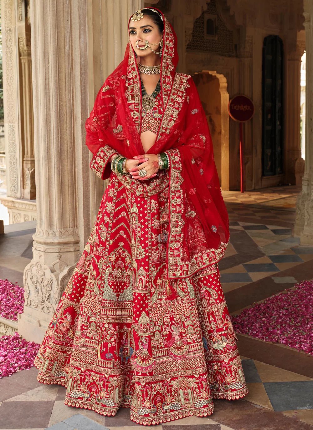 Unique Detailed Red ABCL - Indian Dress House 786