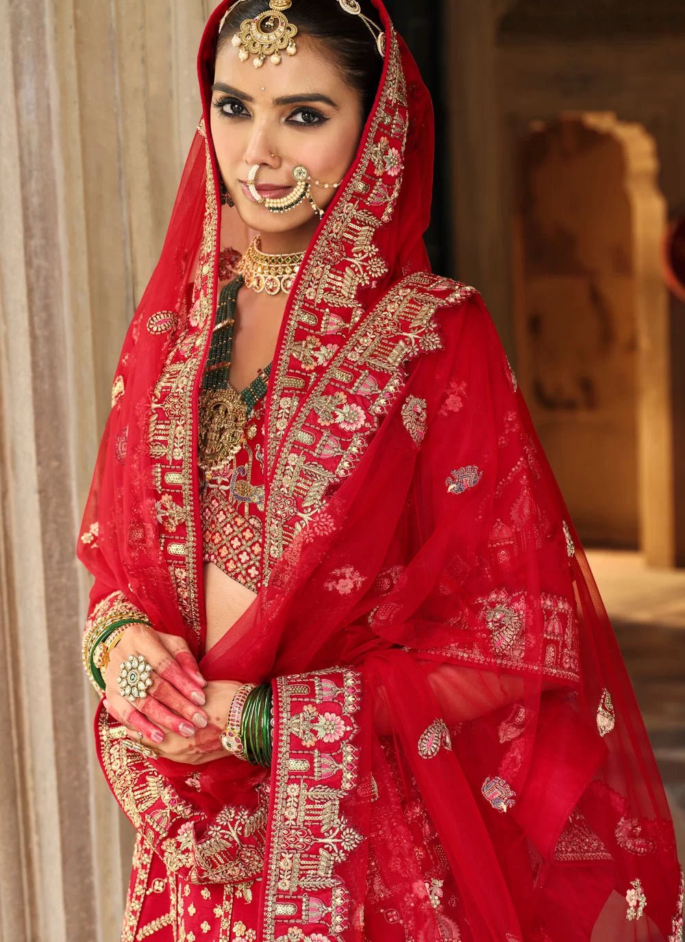 Unique Detailed Red ABCL - Indian Dress House 786