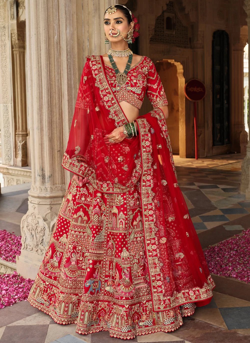 Unique Detailed Red ABCL - Indian Dress House 786