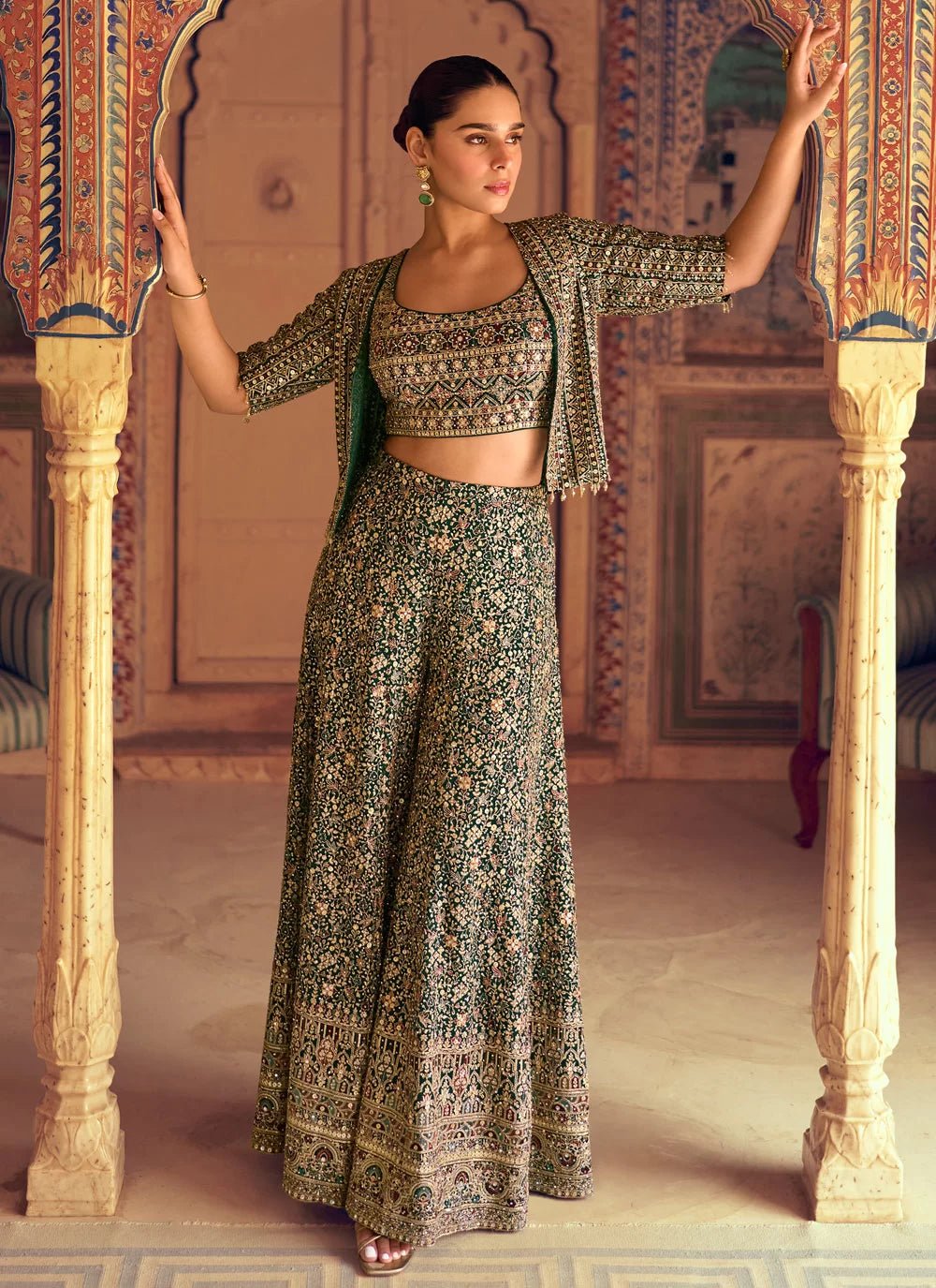 Unique Floral Green SYMF - Indian Dress House 786