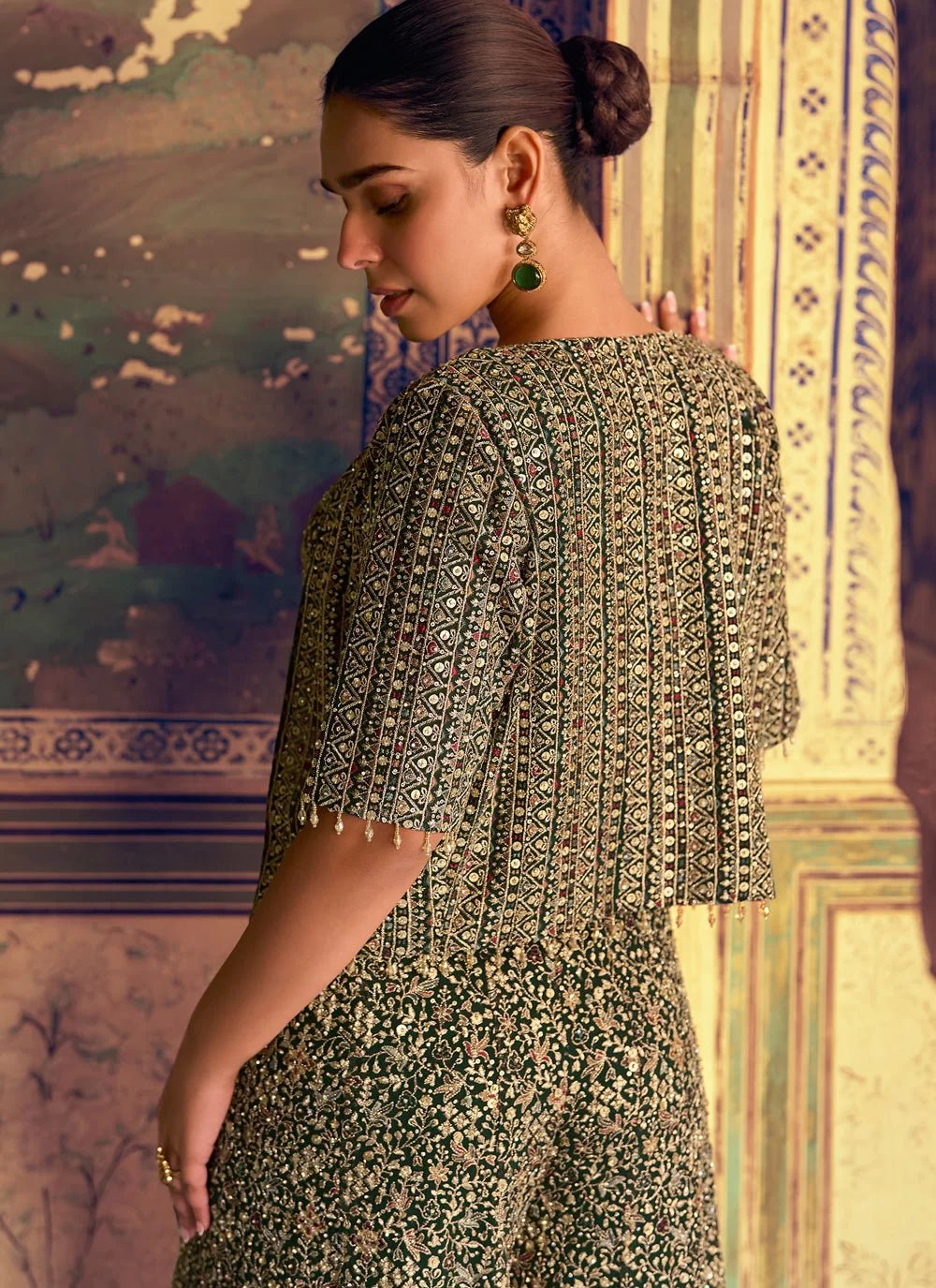 Unique Floral Green SYMF - Indian Dress House 786