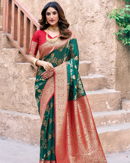 Unique Green & Orange GBS - Indian Dress House 786