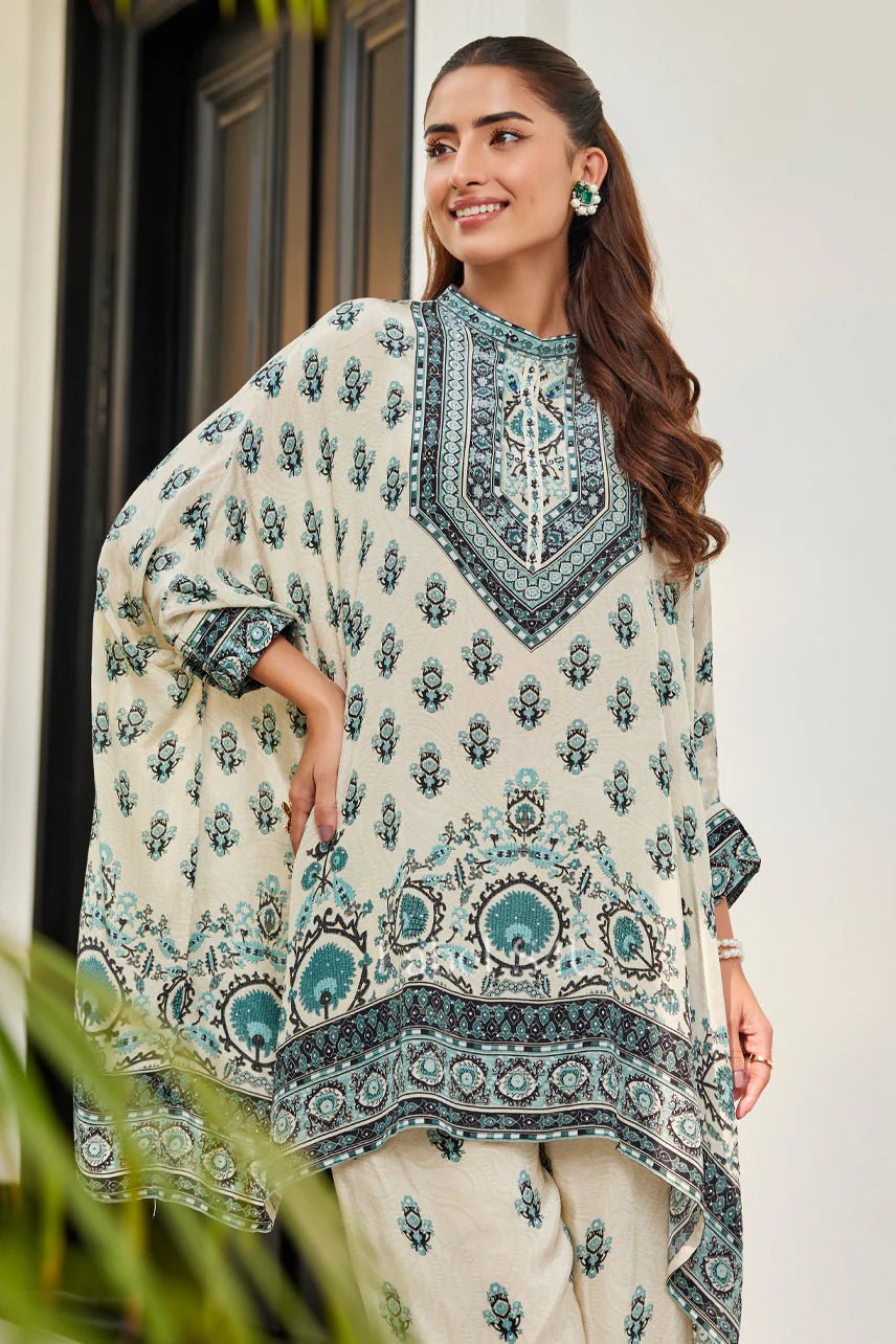 Unique Ivory and Blue RS4U - Indian Dress House 786