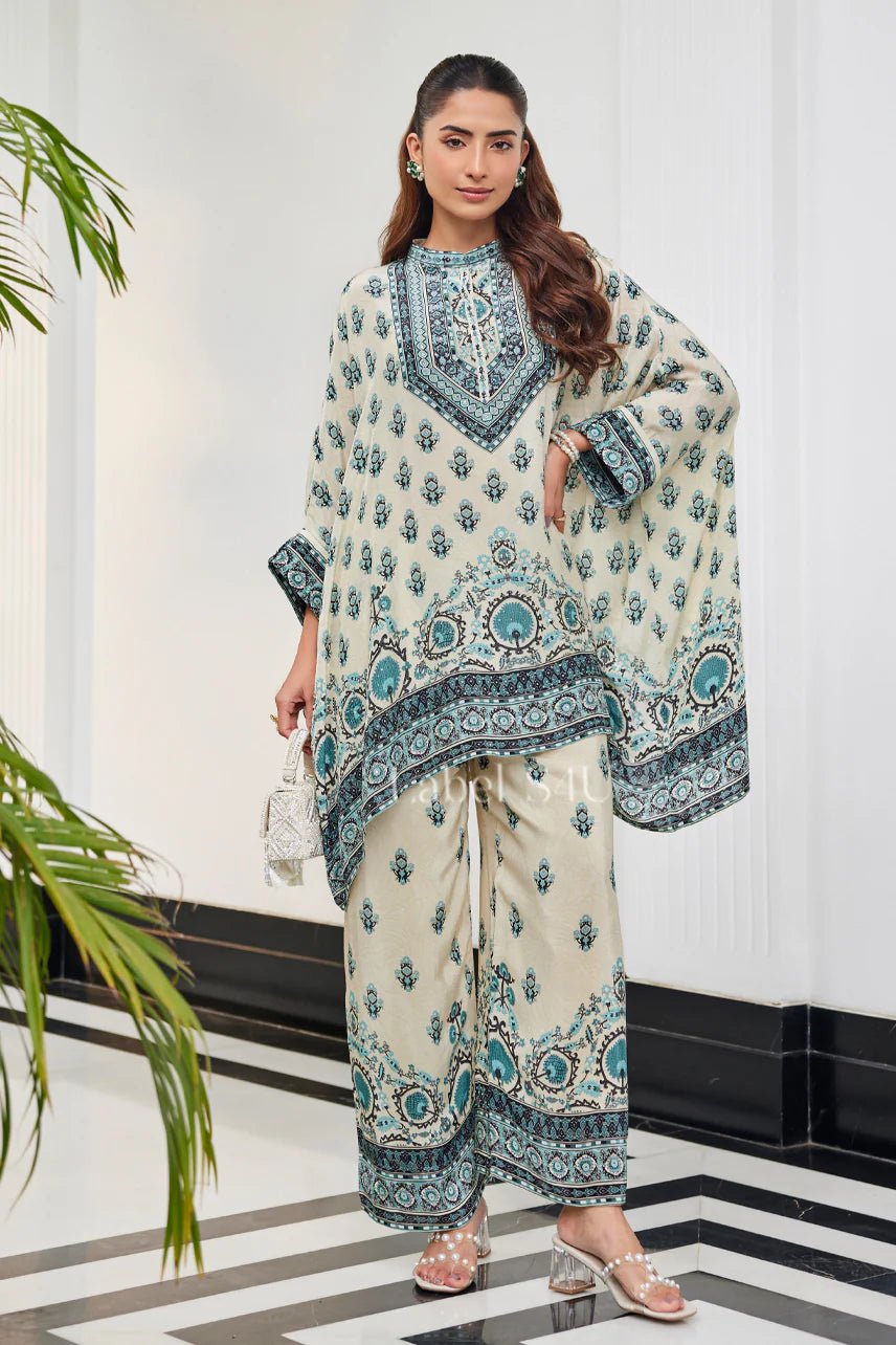 Unique Ivory and Blue RS4U - Indian Dress House 786