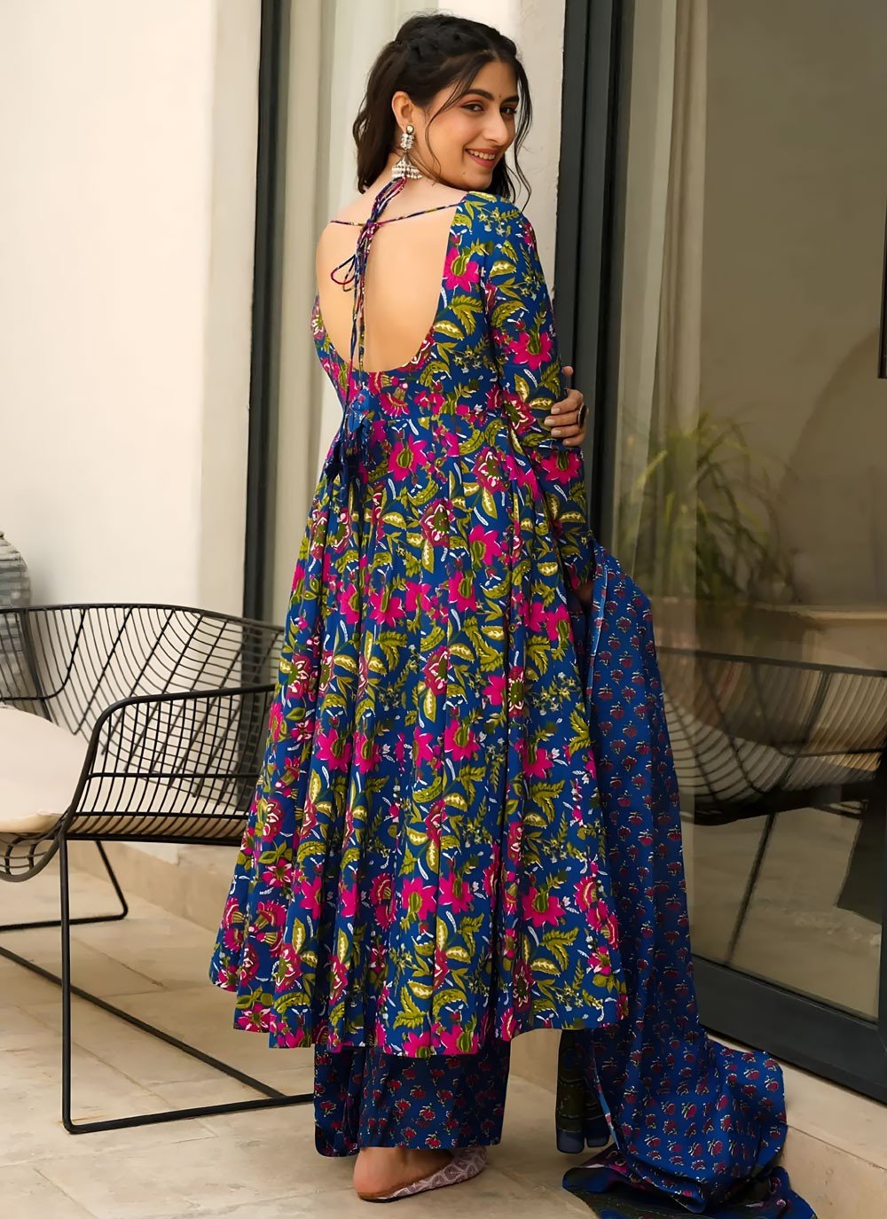 Unique Multi Color Blue LC VYM 1008 FVD - Indian Dress House 786