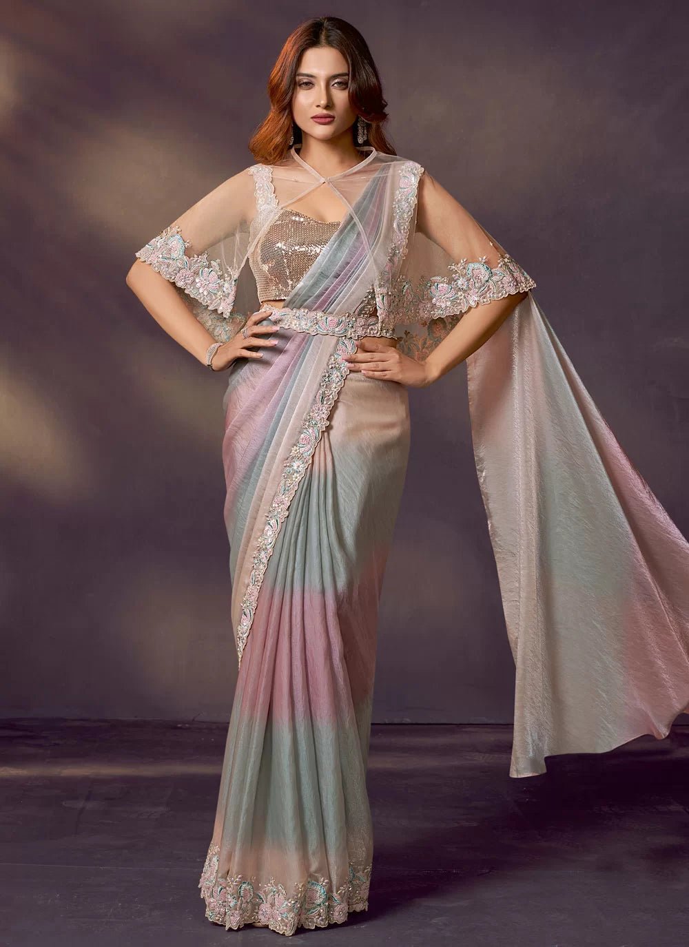 Unique Multi Color MHC SAREE - Indian Dress House 786