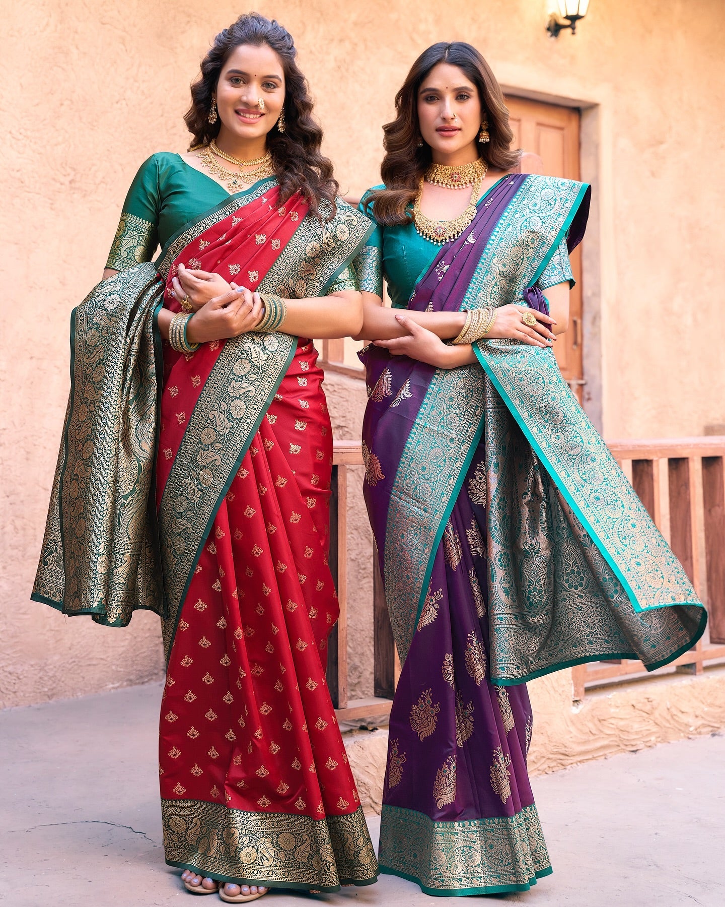 Unique Red & Green GBS - Indian Dress House 786