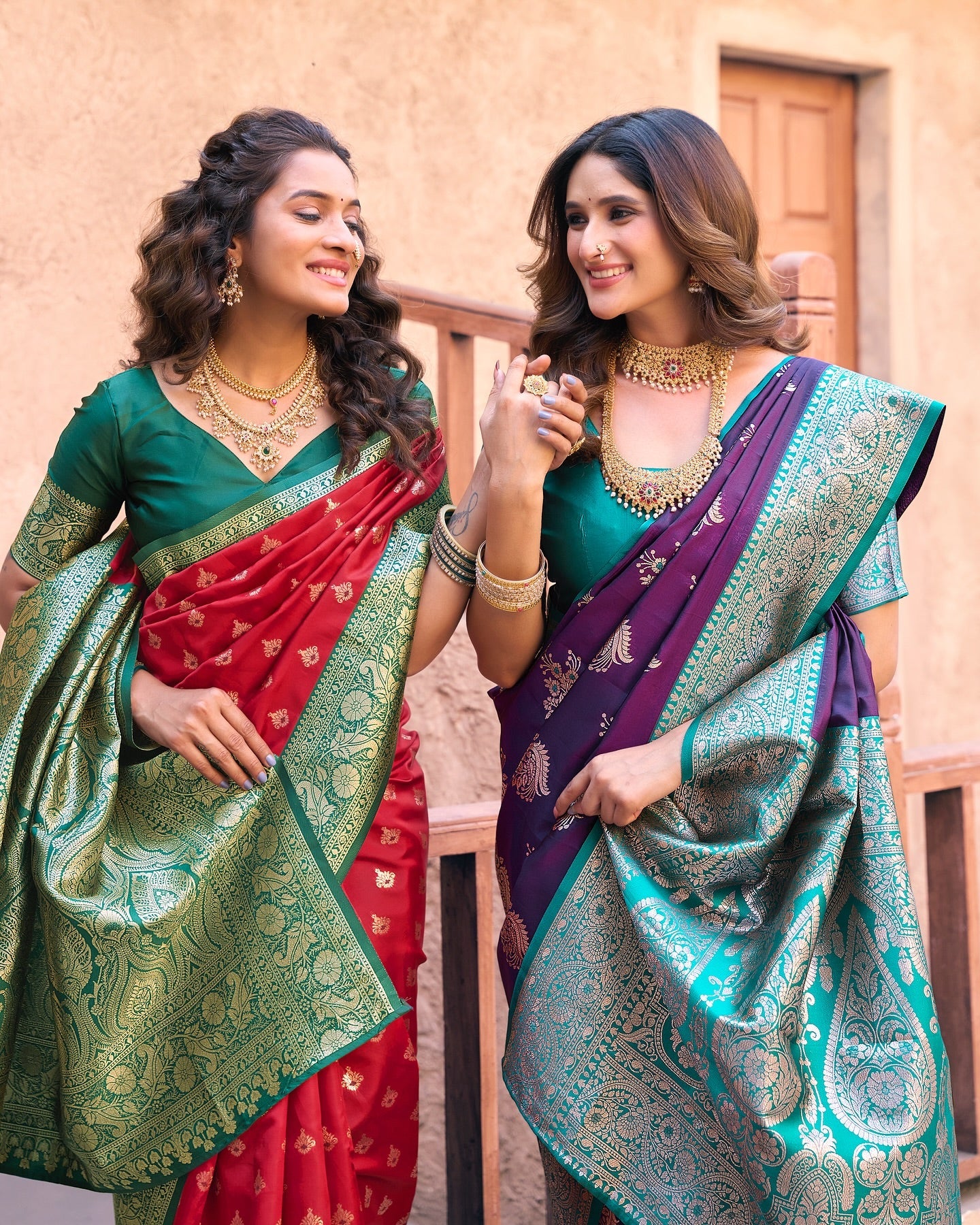 Unique Red & Green GBS - Indian Dress House 786