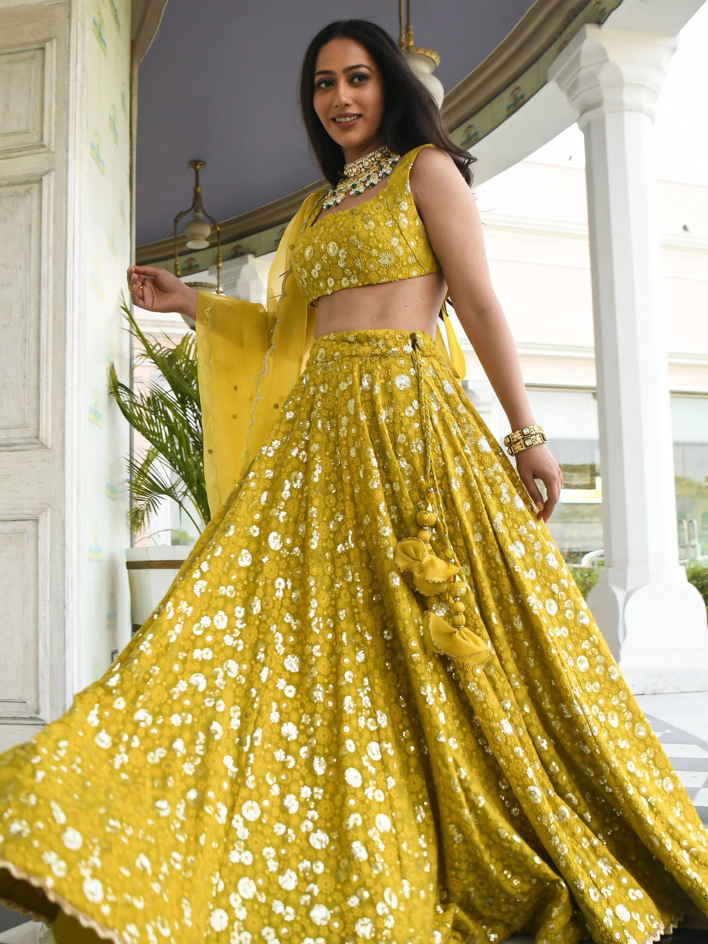 Unique & Stylish Yellow ZLC - Indian Dress House 786