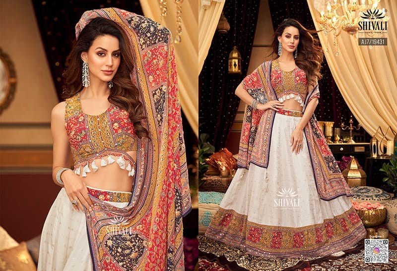 Unique White & Multi Color SHIV - Indian Dress House 786