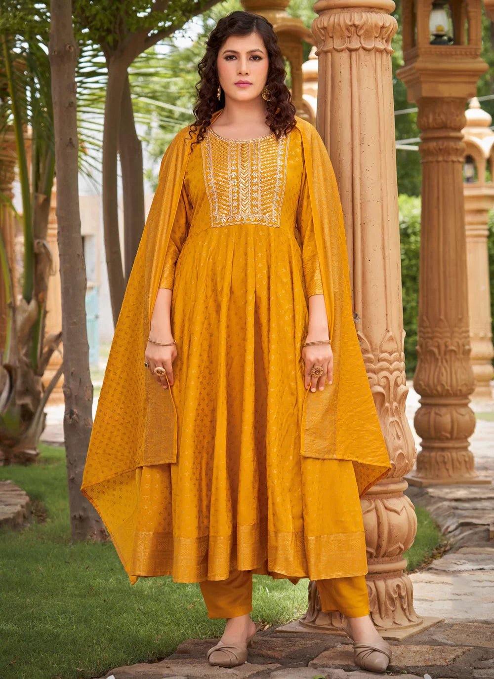 Yellow Haldi MG 1005 FVD - Indian Dress House 786