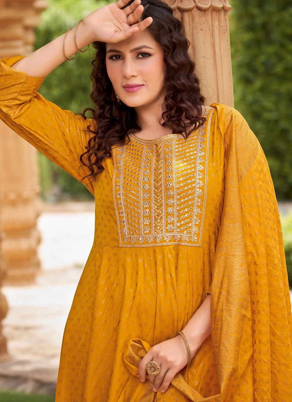 Yellow Haldi MG 1005 FVD - Indian Dress House 786