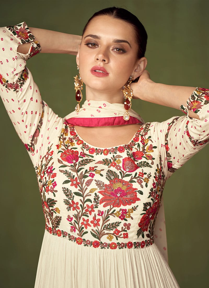 Beautiful off white SDV - Indian Dress House 786