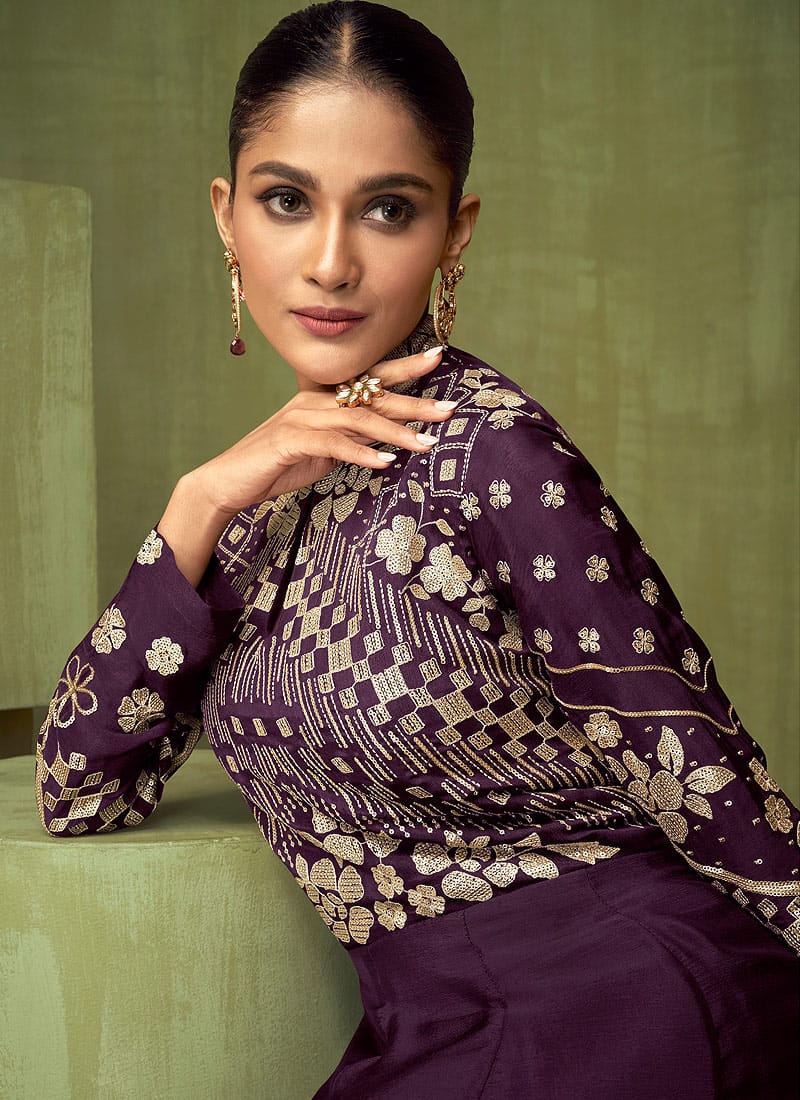 Beautiful Russian Violet SDV - Indian Dress House 786