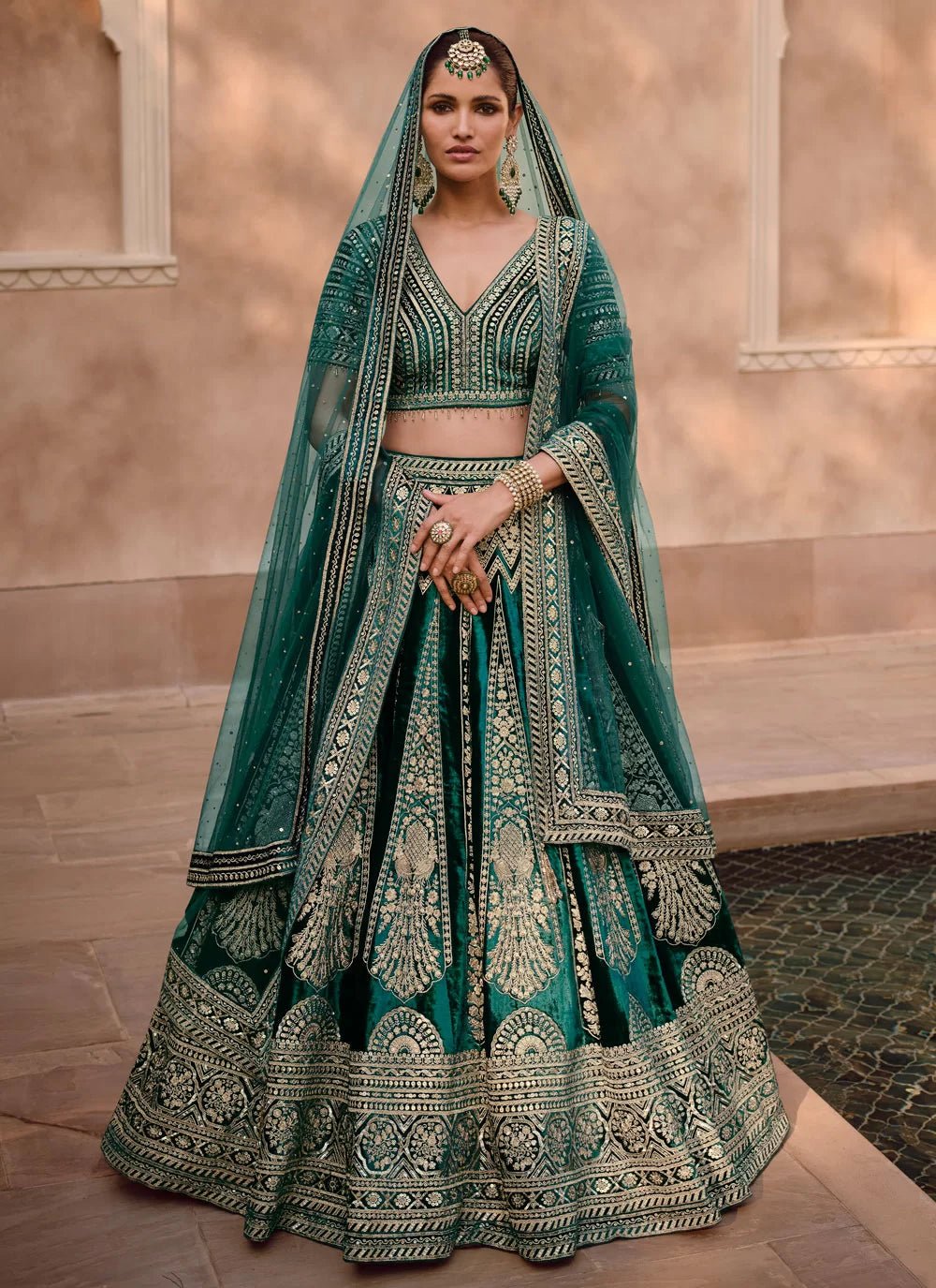 Breath Taking Green Floral SYHL - Indian Dress House 786