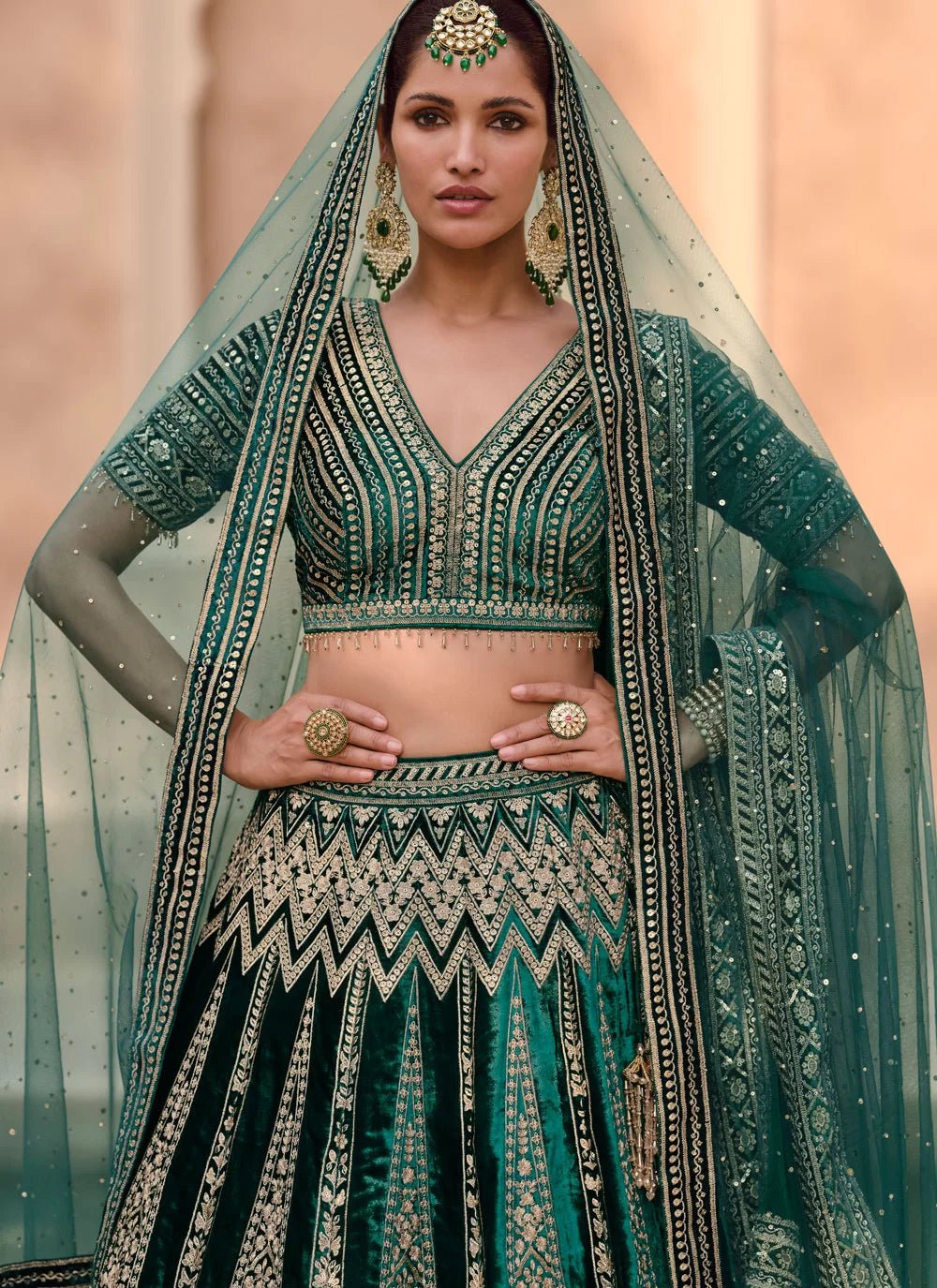 Breath Taking Green Floral SYHL - Indian Dress House 786