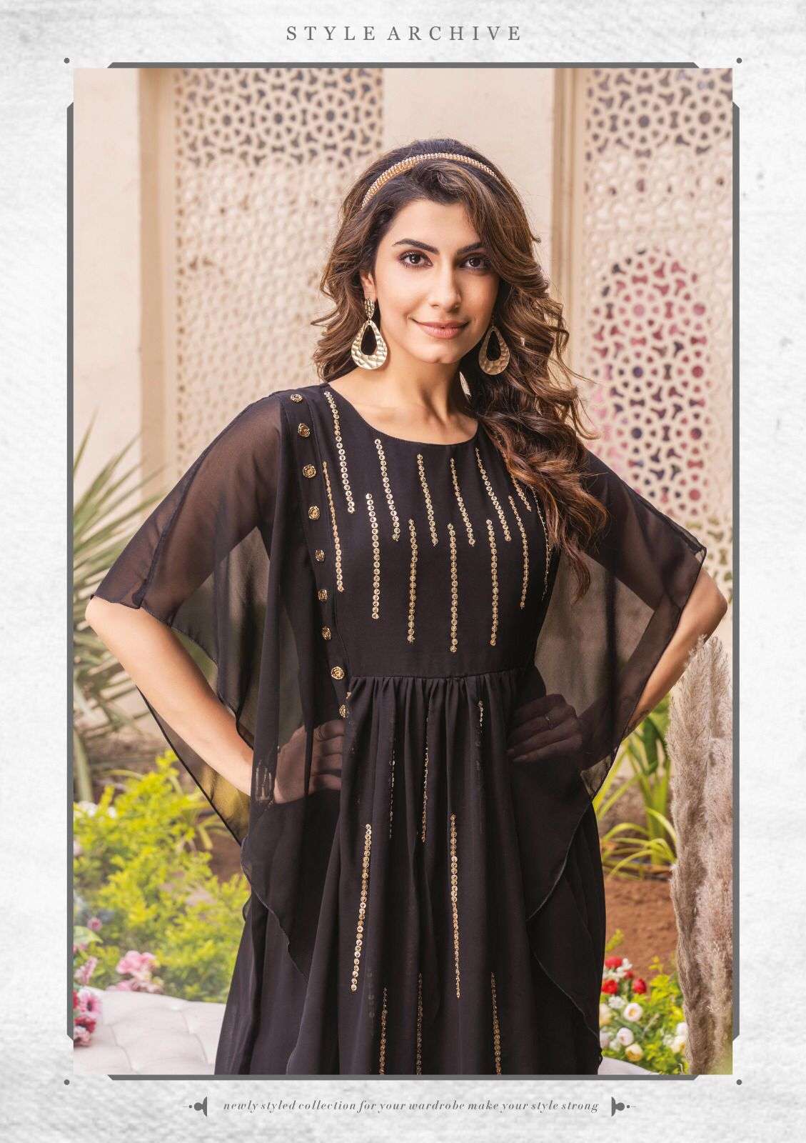 Elegant Black ATD 303 FVD - Indian Dress House 786